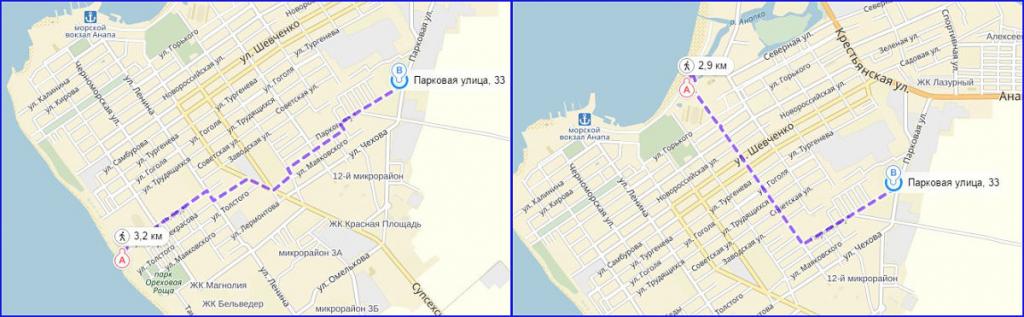 Карта анапы жд вокзал и автовокзал на карте